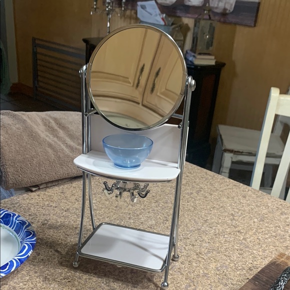 American Girl Other - American Girl White and Silver Doll Vanity Set